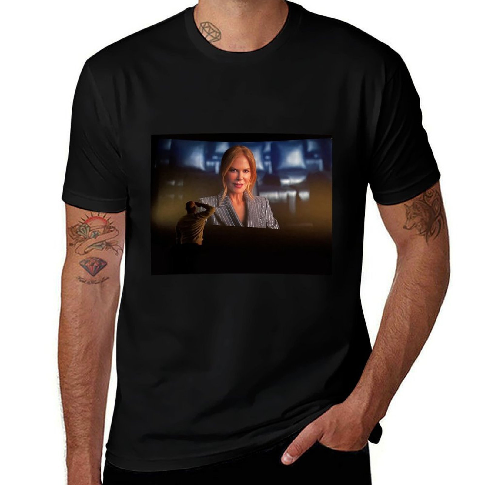 Commercial Shirt Printing - man die Nicole Kidman begroet, AMC