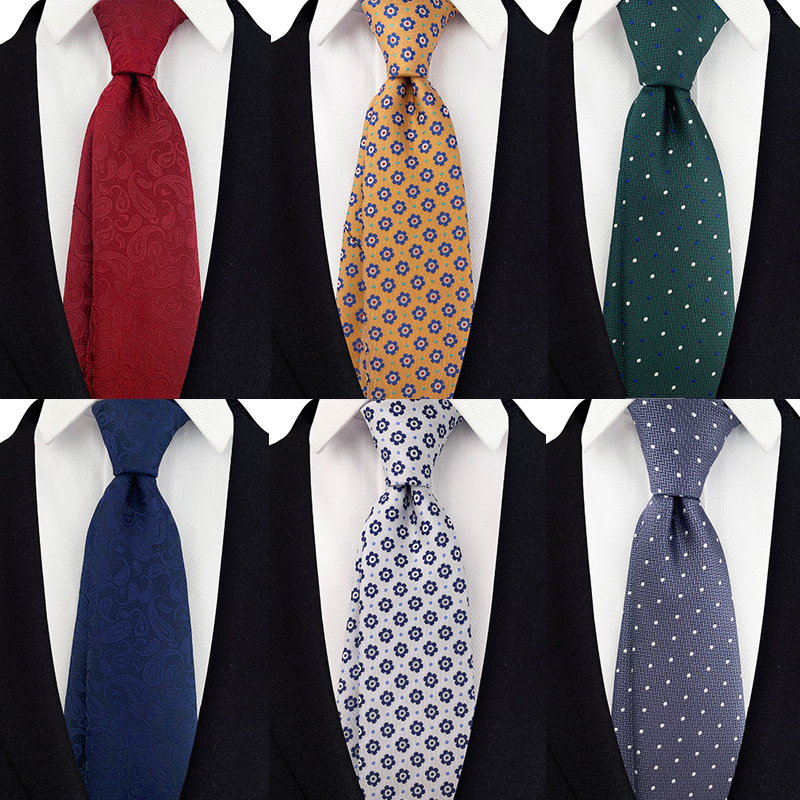 Commercial Shirt Printing - Vintage Print Bloem Stippen Stropdas Mannen
