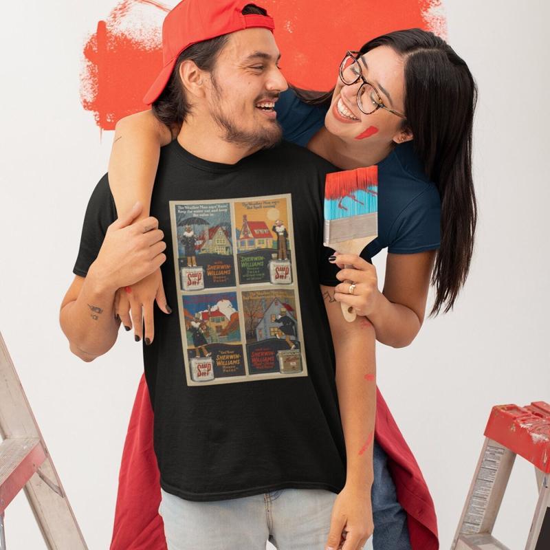 Vintage poster T-shirt oude co - Commercial Shirt Printing recensie en prijs
