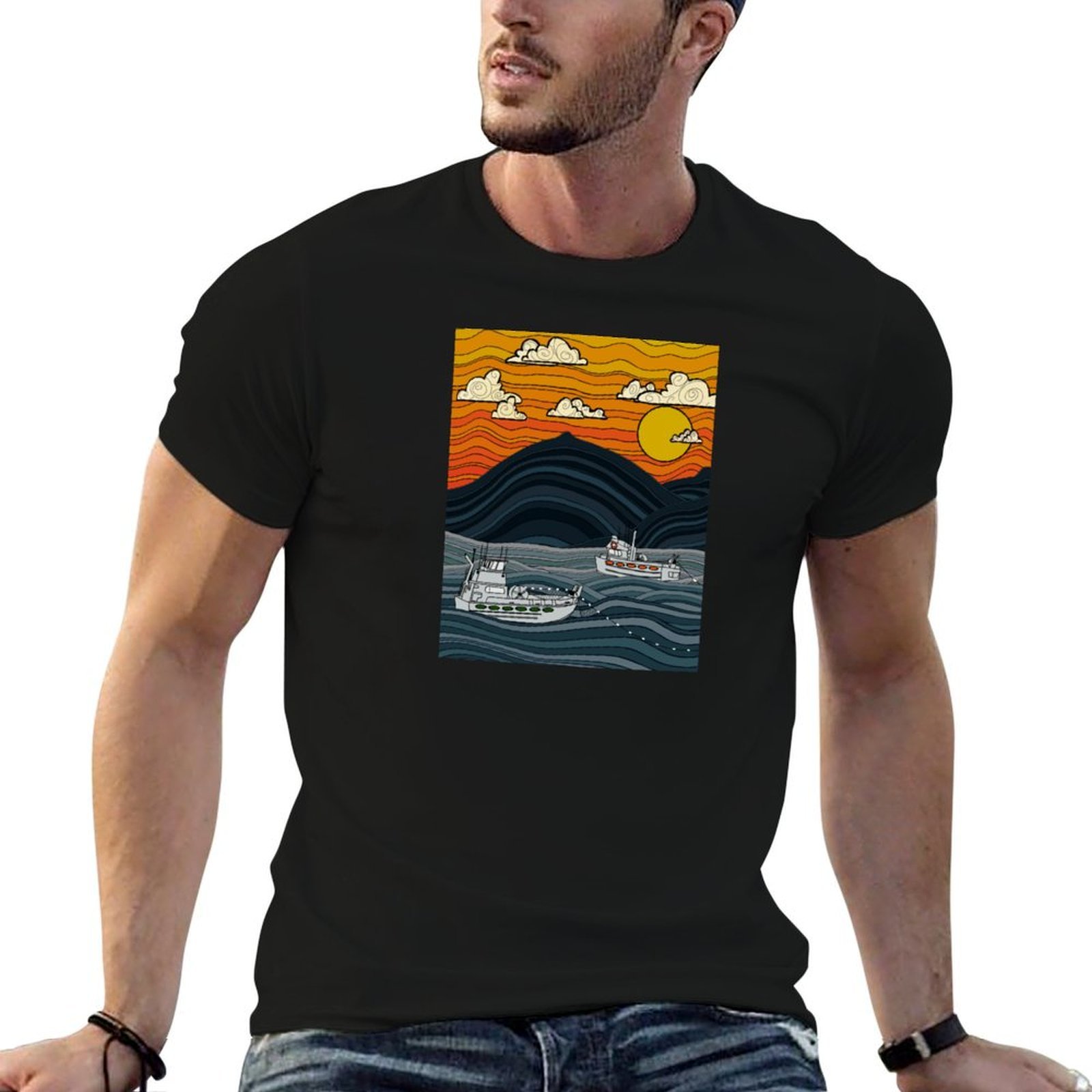 Commercieel visserij-T-shirt,  - Commercial Shirt Printing recensie en prijs